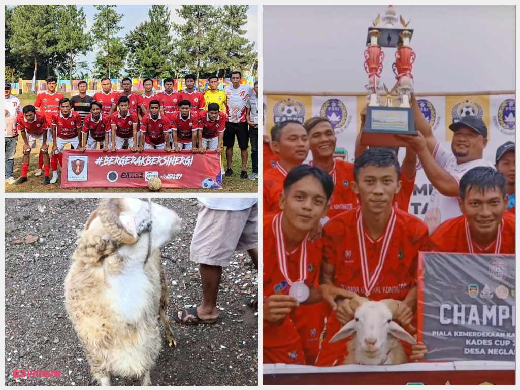 Final, Kesebelasan Rans Neglasari Berhasil Menyabet Gelar Juara Kades Cup Berhadiah Seekor Kambing